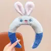 Lindo Conejo Policía Peluche Goma para el Cabello para Mujeres, Accesorio Versátil de Dibujos Animados para el Cabello, Pinza Lateral, Dulce Diadema de Cosplay, Accesorio para Fotos