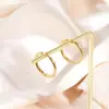 Pendientes Redondos Sencillos de Acero Inoxidable Estilo Coreano para el Trabajo, Clips para Orejas Unisex, Clips para Orejas de Bobina Versátiles, Aros Falsos para Orejas al por Mayor