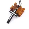 Cruz de Madera Retro Hecha a Mano para Parejas de Hombres y Mujeres Colgante Largo Cadena para Suéter Cruz Colgante para Coche Cruz para Iglesia