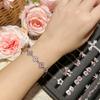 Collar de Camelia Nueva Princesa Dulce Serie Diamante Rosa Oso Mezcla y Combina Lujo Ligero Commuter Versátil Aretes Anillo