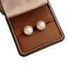 Aretes de Perla Caramel Macchiato, Mismo Estilo que Fever, Aguja de Plata 999 Swarovski, Aretes de Personalidad Vintage, Diseño de Nicho de Alta Gama