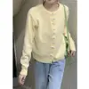 Jaqueta Suéter Verde Fresca de Primavera com Design de Laço Macio para um Look Estiloso e Moderno