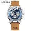 Reloj de cuarzo para hombre marca Longbo, reloj casual simple para parejas, reloj impermeable para hombre