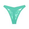 Tanga al por mayor de encaje de color sólido de alta elasticidad sexy de algodón entrepierna tanga damas Amazon transfronterizo