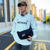 Hong Kong Estilo Casual Satchel 2024 Nova Moda Carta Cor Contraste Esportes Ao Ar Livre Bolsa Crossbody Grande Capacidade Bolsa de Ombro para Homens
