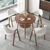 Juego de mesa y sillas de recepción y negociación de estilo minimalista nórdico para tiendas de té de leche y cafeterías, apartamentos y bed & breakfasts, mesa de comedor, mesa redonda pequeña para balcón