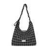 Bolso de hombro estilo coreano nuevo 2026, bolso casual para el día a día, bolso de mano de cuadros retro de nicho, mochila escolar para estudiantes