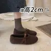 Sapatos Mary Jane de Pelo Estilo Chanel Pequenos 2026 Outono/Inverno Novos Retro Com Pelúcia Quentes Sapatos de Algodão Sola Plana Uma Tira Sapatos Únicos