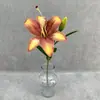 Impresión 3D de un solo lirio artificial, arreglo floral para salón de bodas, conjunto de decoración, arco de bienvenida con flores falsas, flores falsas al por mayor