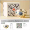 Taza de Té de Plata Dorada y Porcelana Azul y Blanca con Rama Dorada y Flor de Loto Entrelazada, Taza Maestra, Taza de Degustación de Té de Lujo Ligero, Juego de Té Kung Fu, Taza Luohan