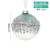 Decoración Navideña 8-10cm Bola de Vidrio Pintada Colgante Escena de Árbol de Navidad Adorno de Bola Colorida Creativa Regalo