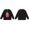 Suministro al por mayor de sudadera con cuello redondo de peso pesado de marca de moda de comercio exterior BAPE cabeza de mono, chaqueta de manga larga de tiburón, 13 sudaderas para hombre