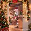 Popular Transfronteriza Decoración Navideña de Amazon Bandera para Puerta Impresa Decoración Exterior Bandera para Patio Colgante para Árbol de Navidad