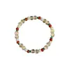 Estilo Verano Nuevo Estilo Chino Pulsera de Cuentas de Color Rojo y Azul Contrastante, Pulsera Elegante y Fresca para Mujer con Accesorios de Colgante de Zodiaco
