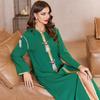 Pedir sombrero vestido con borla hecha a mano y cuentas cinta verde hierba dorado