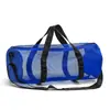 Bolsa de Praia Cilíndrica de Malha Respirável para Exterior, Grande Capacidade, Impermeável, Bolsa de Praia para Natação, Bolsa Portátil de Armazenamento para Viagem e Mergulho
