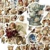 50 pegatinas únicas de ángeles de la mitología clásica europea para compra directa transfronteriza, adecuadas para journaling, collage y decoración de equipaje