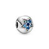 Broche Pandora de Plata de Ley 925 con Resina en Forma de Corazón de Flor de Durazno con Incrustación Completa de Diamantes, Tendencia de Moda Personalizada