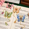 Marcador de Libros Hueco de Metal con Forma de Mariposa, Marcador Inspirador Exquisito y de Alta Gama, Pequeño Regalo para Estudiantes, Recuerdo Cultural y Creativo de Graduación