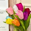 Flores Artificiales de Tulipán Hidratantes Flores Hechas a Mano para Bodas Flores Decorativas Artificiales Arreglos de Piso para Bodas al por Mayor