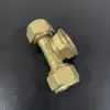 1216 Tubería de Aluminio-Plástico Conexión para Tubería de Gas Conexión de Cobre Calentador Solar de Agua Tee de Diámetro Igual Rosca Interna de 4 Puntos Rosca Externa