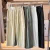 Pedido Japonês~Novidade Primavera 2024 Calça Cargo Feminina com Cintura Elástica, Cordão, Bolsos Grandes e Calça Longa Estilo Jogger S468583