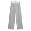 Pantalones Americanos de Cintura Alta con Capa de Aire y Drapeado de Nube para Mujer Verano Nuevo Sueltos Casuales Deportivos Rectos de Pierna Ancha