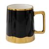 Taza de Cerámica Dorada Nórdica Simple de Lujo Ligero Oficina Hogar Té Perfumado Leche Café Taza de Agua Taza de Regalo