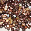 Ágata enrolada em seda, superfície lisa, cor de doce, contas de estilo antigo, acessórios para joias DIY, pode ser usado para pulseiras, correntes de contas, pingentes, correntes de cintura, contas combinadas, etc.