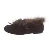 Zapatos Mary Jane Estilo Vintage Piel Genuina Zapatos de Ballet para Mujer 2026 Otoño/Invierno Nueva Llegada Zapatos Cálidos de Piel con Terciopelo Zapatos de Algodón