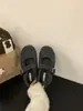 Primer Encuentro Temporada Aumento Zapatos de Algodón de Lana de Una Correa Mary Jane Planos Mujer 2026 Otoño/Invierno Nuevo Retro Más Terciopelo Suela Gruesa