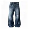 Jeans para Hombre Pierna Recta Diarios Micro-acampanados Lavado Retro Para el Trabajo Americano Sueltos Versátiles Modernos Retro Desgastados