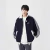 Sudadera Chaqueta Estilo Preppy Coreano Otoño 2025 Chic Simple Holgada Chaqueta Cardigan de Uniforme de Béisbol