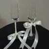 Copos de Brinde com Flores Preservadas e Strass Pacote de Material DIY Feito à Mão Decoração de Taça de Haste Alta Nicho Presente de Noivado Casamento