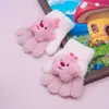 Guantes de Punto de Dibujos Animados Coreanos para Niños, Protección contra el Frío Invernal, Peluche Lindo, Universales para Niños y Niñas, para Ciclismo y Jugar en la Nieve, de Cinco Dedos