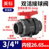 Válvula Esfera Rongsheng em PVC com Dupla União, Padrão Americano Sch80, Interruptor Manual de PVC Padrão Americano U-Pvc, Din