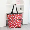 Bolsa de Almacenamiento Plegable Ecológica con Cremallera para Supermercado, Gran Capacidad, Tela Oxford Gruesa y Duradera, Bolsa de Mano para Compras Doméstica