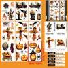 Pegatinas de Pared Personalizadas de Halloween, Pegatinas Transfronterizas Pequeñas de Huella de Mano Sangrienta, Decoración de Fondo para Fiesta de Halloween, Pegatinas Estáticas
