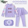 Trajes de baño estampados para niñas estilo 2026 con opciones de foto y logo, Faldas-traje de baño de una pieza para niños, Actividades de equipo, Compra grupal para la clase