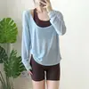 Yoyo top deportivo de manga larga de secado rápido recomendado para mujeres, entrenamiento de fitness, ropa de yoga para primavera y verano, top de entrenamiento para correr, Pilates