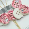 Botones de resina de manzana de cuatro agujeros con estampado colorido Componentes de accesorios DIY para suéteres y abrigos