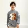 Nuevo Suéter de Lana Grueso de Doble Hilo de Otoño e Invierno para Bebé Niño Suéter con Bordado de Tres Ositos de Peluche Jacquard