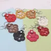 Venta Caliente Bolso de Cosméticos de Piel Sintética para Pelo de Mascota Llavero Portátil con Huella de Pata Colgante Etiqueta Conmemorativa para el Pelo Etiqueta para Mascota Gato y Perro
