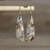 Brincos Pendentes Artísticos Retrô Cor de Pedra Imperador Natural Elegante Elegante Elegante Elegante Brincos Brincos Femininos Brincos