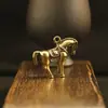 Llavero de Caballo del Zodiaco Tridimensional Retro de Latón Colgante de los Doce Signos del Zodiaco Hazte Rico Inmediatamente Fabricante de Artículos de Cobre al por Mayor
