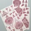Pegatinas de Tatuaje Europeas y Americanas Transfronterizas Pegatinas de Tatuaje de Henna Indio Marrón Pegatinas de Tatuaje de Encaje Impermeables Amazon