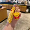 Novo Chaveiro Grande Criativo de Desenho Animado Hambúrguer e Batatas Pingente de Mochila Boneca Brinquedo Decoração de Bolsa Pequeno Presente