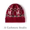 Gorro de Lana Tejido Moda Europea y Americana Nuevo Cachemir para Mujer Esquí Personalizado Borde Enrollado Jersey Tejido Gorro de Lana