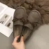 Zapatos para Mujer 2025 Invierno Nuevo Estilo Mocasines Slip-On de Gamuza con Lazo