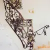 Casa Estilo Europeo Barandilla Interior de Hierro Forjado Pasamanos de Escalera de Hierro Forjado para Hotel Barandilla Artística de Metal